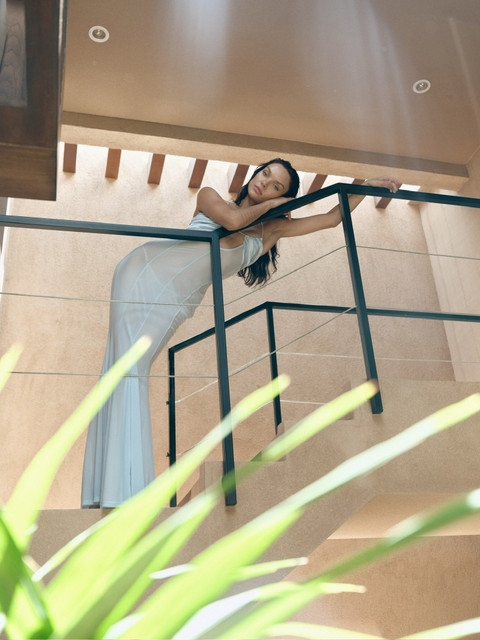 Serene Sheer Maxi Dress Lookbook-Style Set: Architectural Resort Elegance in Soft Blue