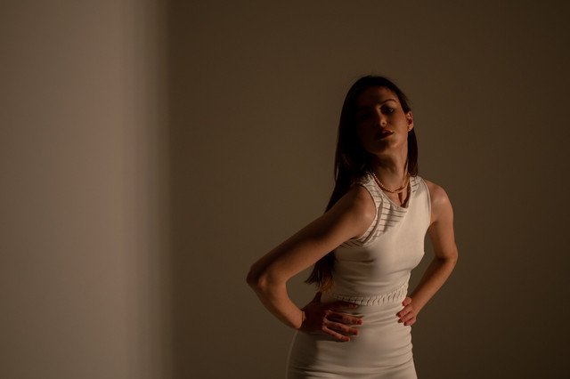 Elegant White Knit Dress Studio Campaign: Modern Minimalist Styling Reference Set