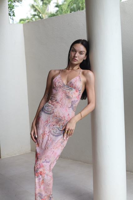 Vibrant Printed Maxi Dress Styling Reference Set: Resort Chic & Open Back Details