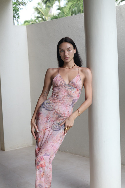 Vibrant Printed Maxi Dress Styling Reference Set: Resort Chic & Open Back Details