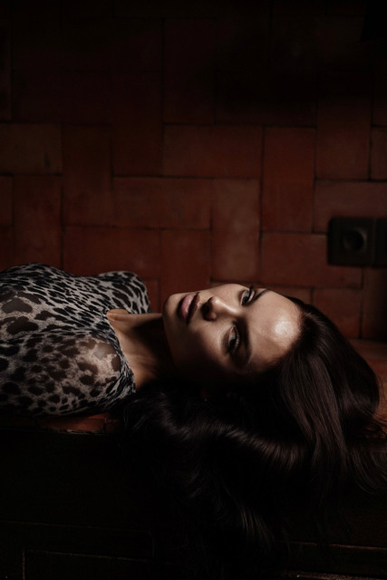 Sheer Leopard Print Dress Editorial Photoshoot References: Dark Glamour & Rustic Chic