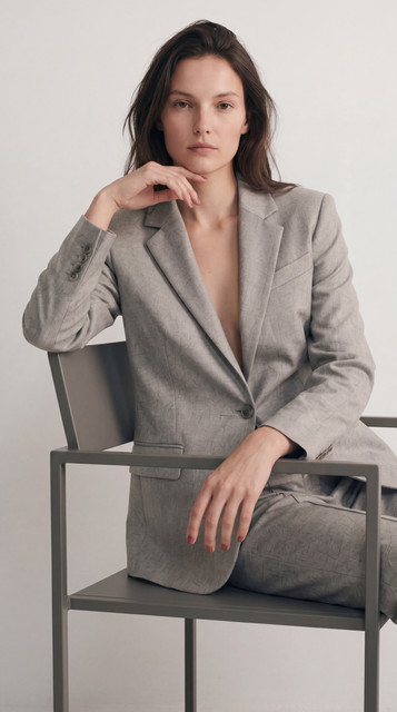 Modern Neutral Suit: Relaxed Tailoring & Confident Styling Editorial Photoshoot References