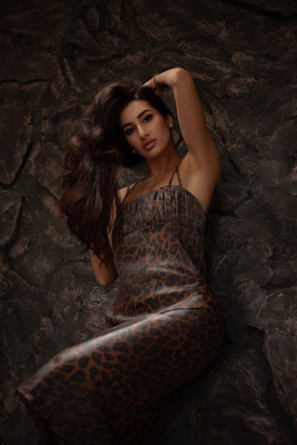 Chic Leopard Slip Dress Styling Reference Set: Dramatic Evening Wear Inspiration