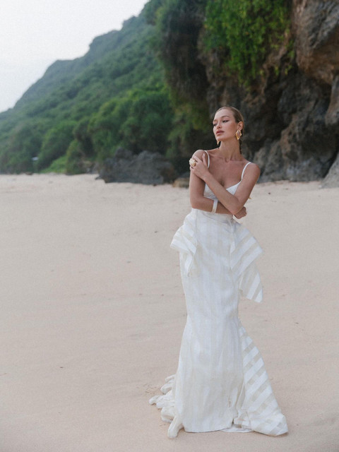 Ethereal White Resort Wear Editorial Photoshoot: Coastal Serenity & Statement Jewelry