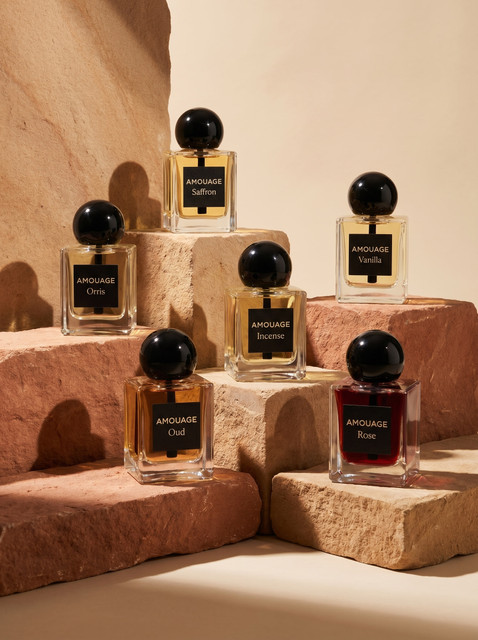 Opulent Fragrance Collection: Natural Stone & Soft Daylight Editorial Photoshoot References