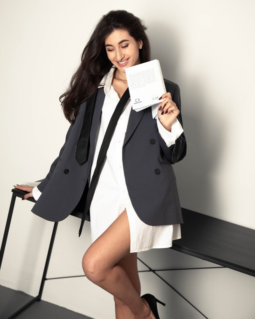 Contemporary Professional Blazer & Shirt Dress Styling: A Lookbook-Style Set