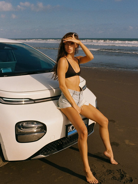 Vibrant Coastal Drive Summer Styling: Swimwear & Denim lookbook-style set