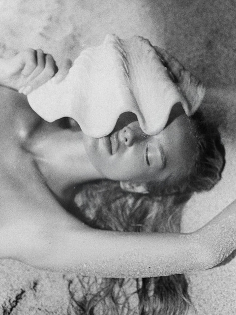 Ethereal Beach Editorial Photoshoot Pack: Serene B&W Coastal Muse