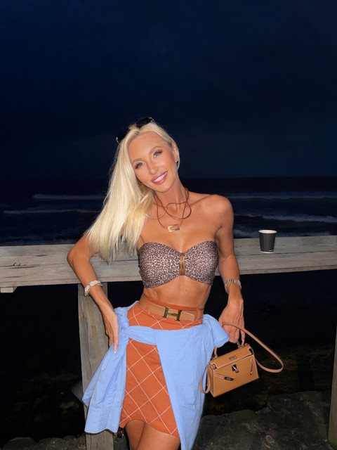 Coastal Resort Night Glam: Leopard Swimwear Editorial Photoshoot Pack