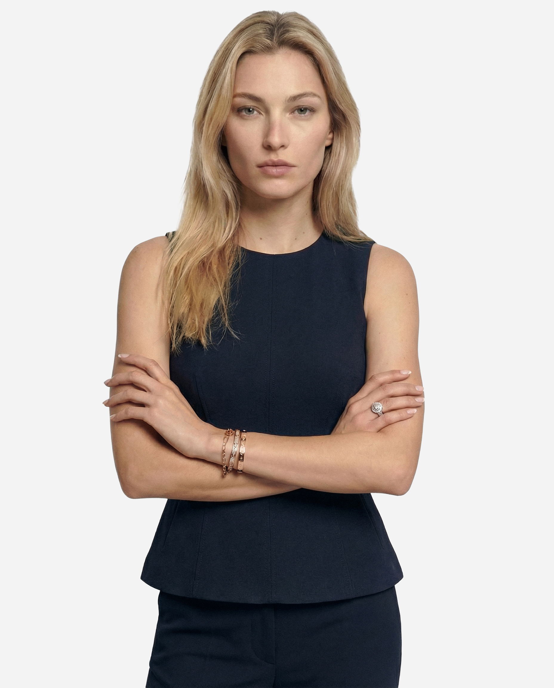 Arms Crossed Blazer pose preview — Apiway White Studio